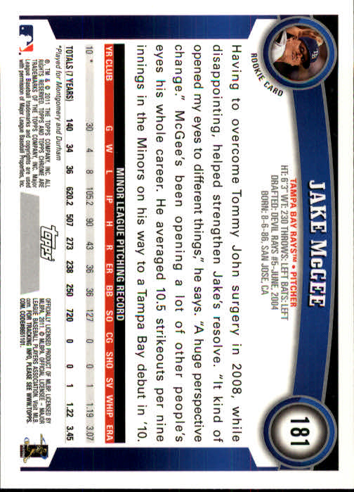 A6060- 2011 Topps Chrome BB Card #s 1-220 +Rookies -You Pick- 15+ FREE US SHIP - Picture 378 of 398