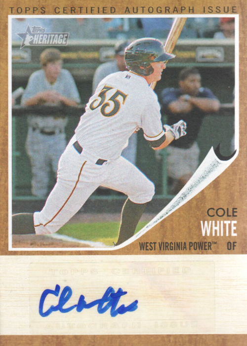 2011 Topps Heritage Minors Real One Autographs #CW Cole White