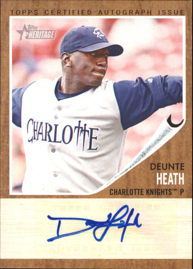 2011 Topps Heritage Minors Real One Autographs #DH Deunte Heath