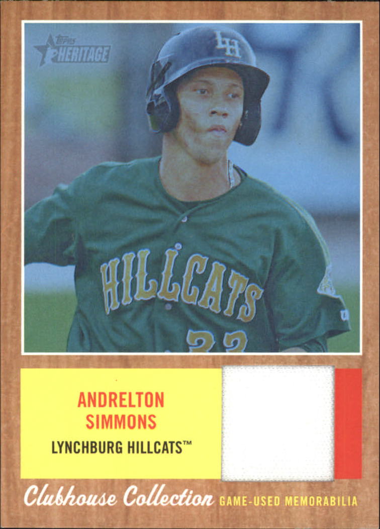 2011 Topps Heritage Minors Clubhouse Collection Relics Blue Tint #AS Andrelton Simmons