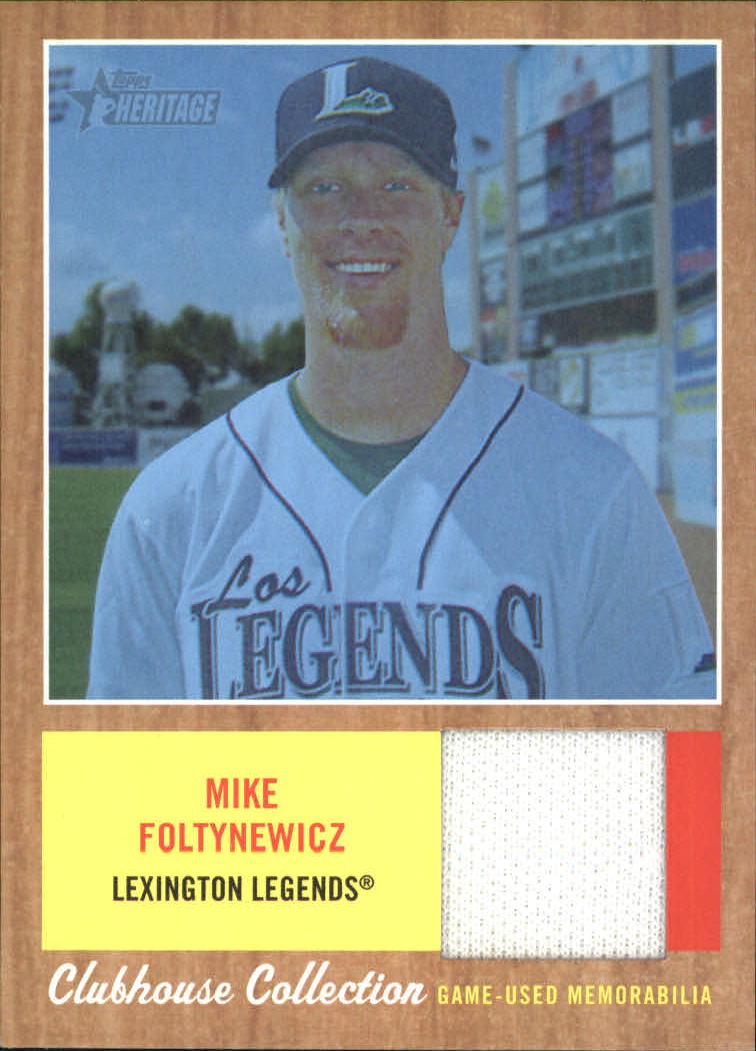2011 Topps Heritage Minors Clubhouse Collection Relics Blue Tint #MF Mike Foltynewicz