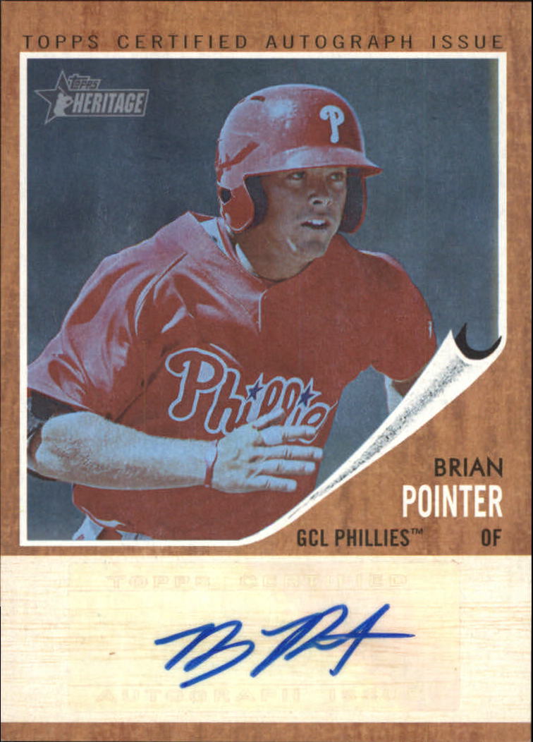2011 Topps Heritage Minors Real One Autographs Blue Tint #BPO Brian Pointer