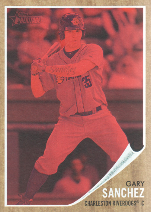2011 Topps Heritage Minors Red Tint #39 Gary Sanchez