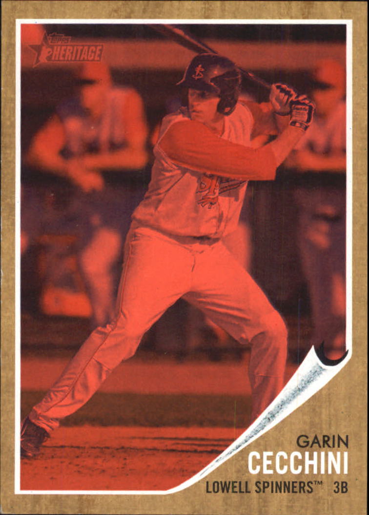2011 Topps Heritage Minors Red Tint #42 Garin Cecchini