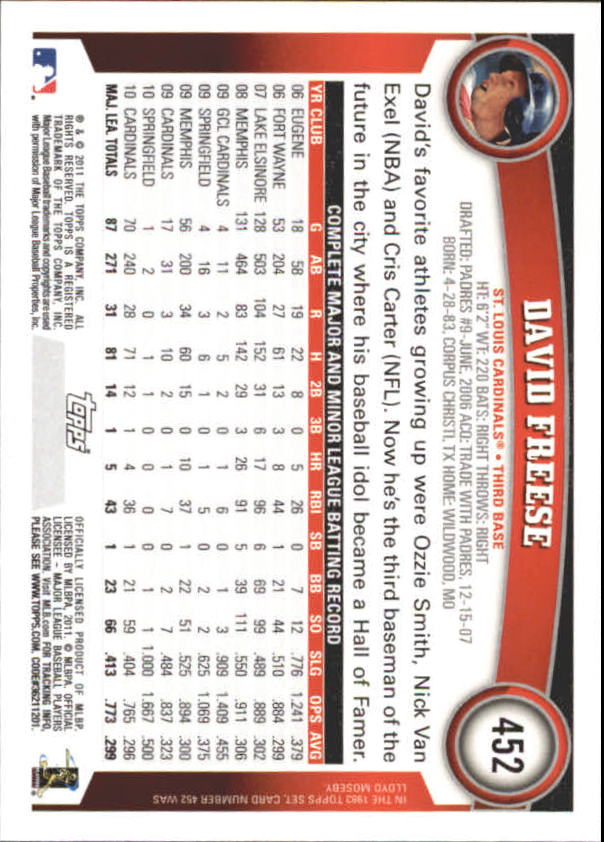 A3166- 2011 Topps Diamant Jubiläum BB 251-500 -du Pick- 15 + Gratis US Schiff - Bild 239 von 298