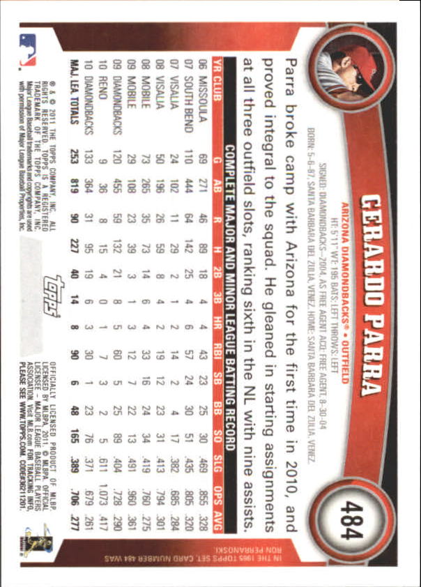 A3166- 2011 Topps Diamant Jubiläum BB 251-500 -du Pick- 15 + Gratis US Schiff - Bild 278 von 298