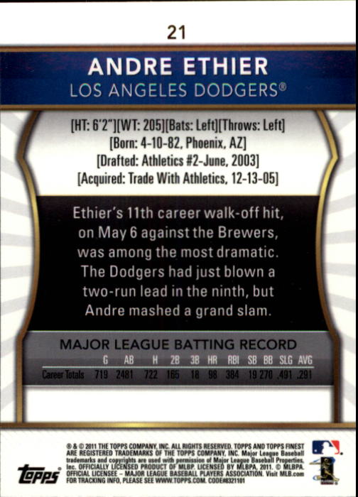 B3145- 2011 Finest Baseball Card #s 1-100 +Rookies -You Pick- 15+ FREE US SHIP - Picture 11 of 89