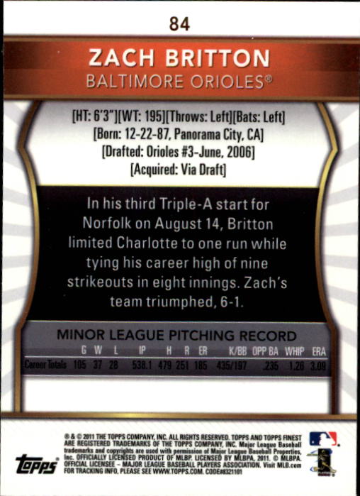 B3145- 2011 Finest Baseball Card #s 1-100 +Rookies -You Pick- 15+ FREE US SHIP - Picture 63 of 89