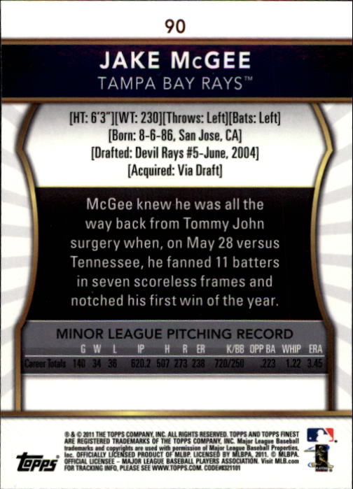 B3145- 2011 Finest Baseball Card #s 1-100 +Rookies -You Pick- 15+ FREE US SHIP - Picture 73 of 89