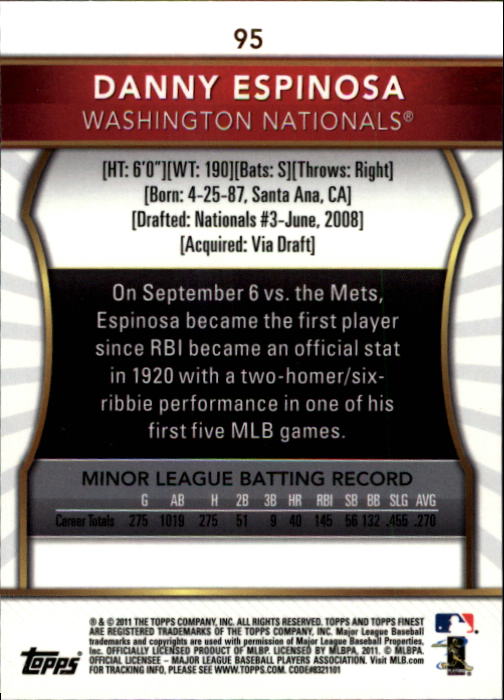 B3145- 2011 Finest Baseball Card #s 1-100 +Rookies -You Pick- 15+ FREE US SHIP - Picture 81 of 89