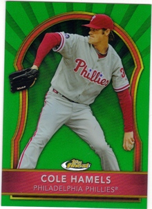2011 Finest Green Refractors #24 Cole Hamels