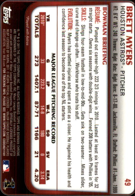 B5206- 2011 Bowman Chrome Baseball Card #s 1-220 -You Pick- 15+ FREE US SHIP - Picture 74 of 381