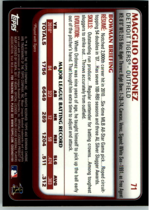 B5206- 2011 Bowman Chrome Baseball Card #s 1-220 -You Pick- 15+ FREE US SHIP - Picture 114 of 381