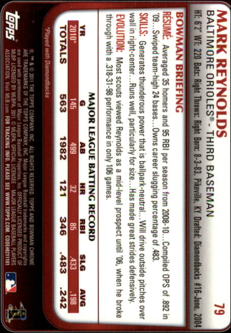 B5206- 2011 Bowman Chrome Baseball Card #s 1-220 -You Pick- 15+ FREE US SHIP - Picture 130 of 381