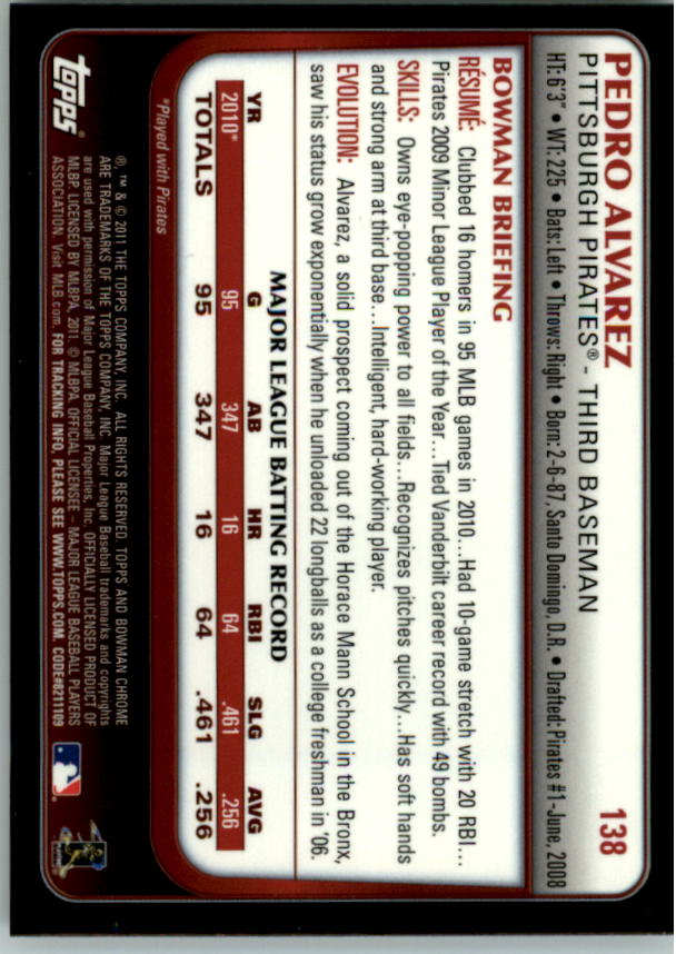 B5206- 2011 Bowman Chrome Baseball Card #s 1-220 -You Pick- 15+ FREE US SHIP - Picture 230 of 381