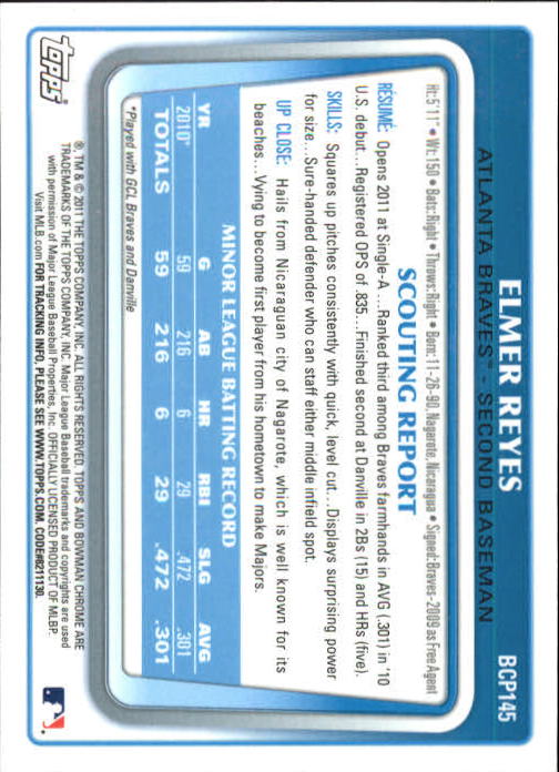 A0151- 2011 Bowman Chrome Prospects Green X-Fractors -You Pick- 15+ FREE US SHIP - Picture 58 of 183