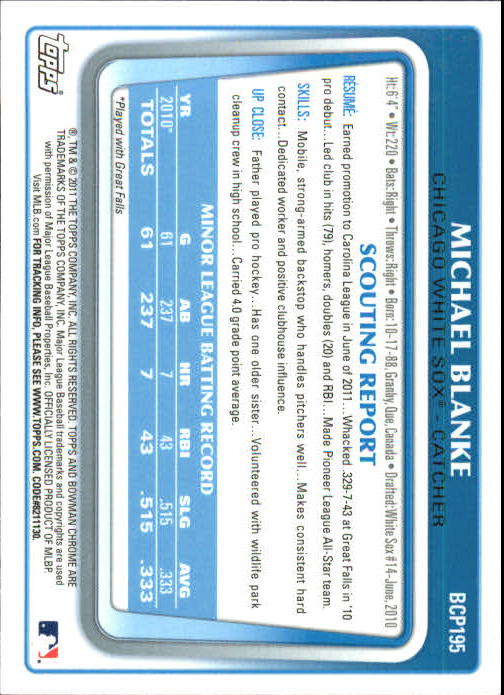 A0151- 2011 Bowman Chrome Prospects Green X-Fractors -You Pick- 15+ FREE US SHIP - Picture 137 of 183