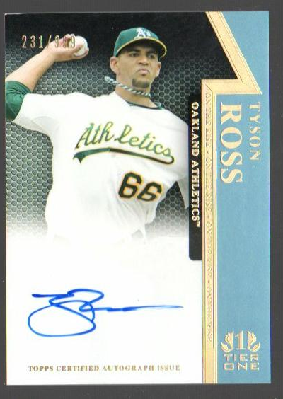 2011 Topps Tier One On The Rise Autographs #TR Tyson Ross/999