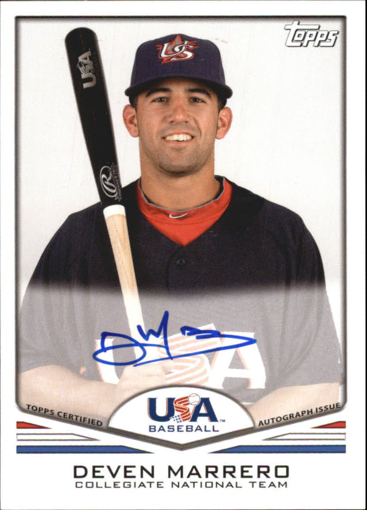2011 USA Baseball Autographs #A13 Deven Marrero