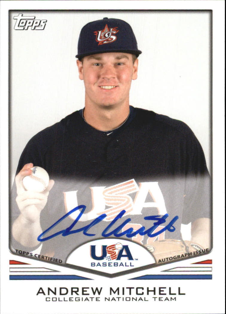 2011 USA Baseball Autographs #A15 Andrew Mitchell