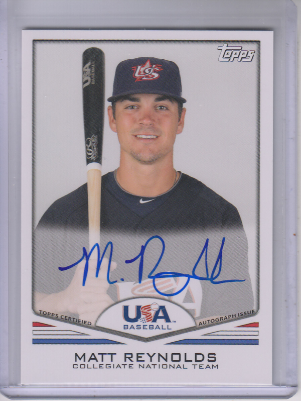 2011 USA Baseball Autographs #A18 Matt Reynolds
