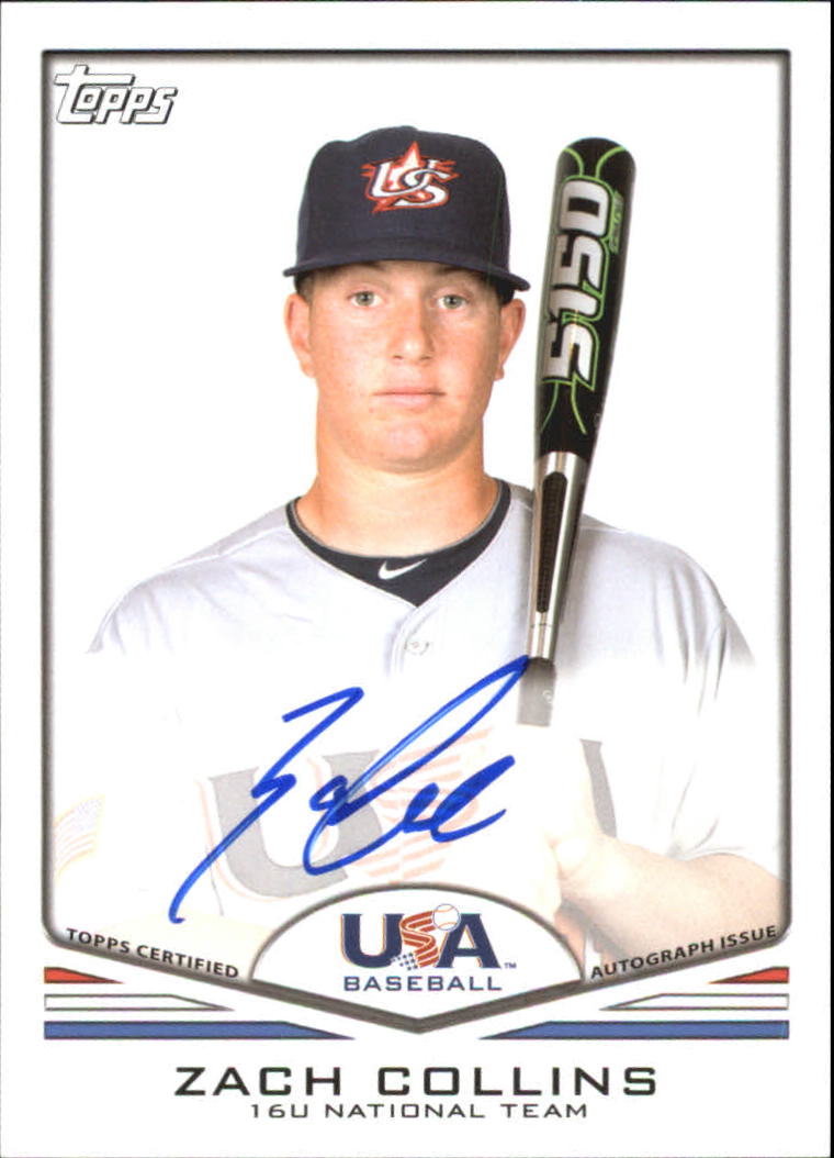 2011 USA Baseball Autographs #A28 Zack Collins