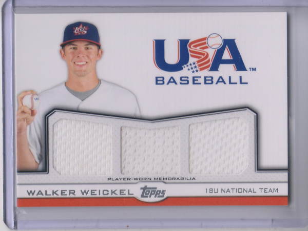 2011 USA Baseball Triple Jerseys #WW Walker Weickel