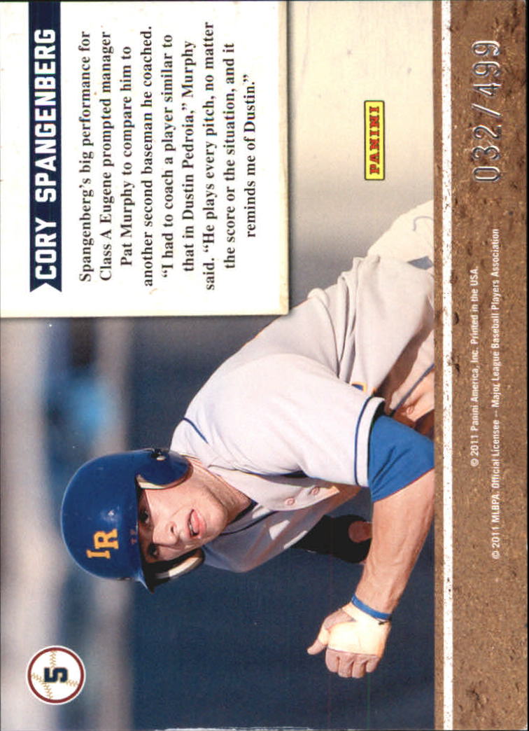 2011 Donruss Elite Extra Edition Best Compared To #5 Cory Spangenberg/Dustin Pedroia back image