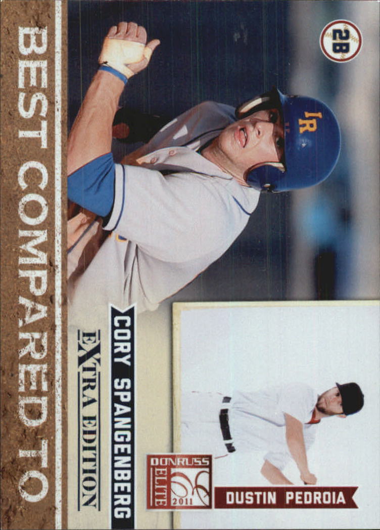 2011 Donruss Elite Extra Edition Best Compared To #5 Cory Spangenberg/Dustin Pedroia