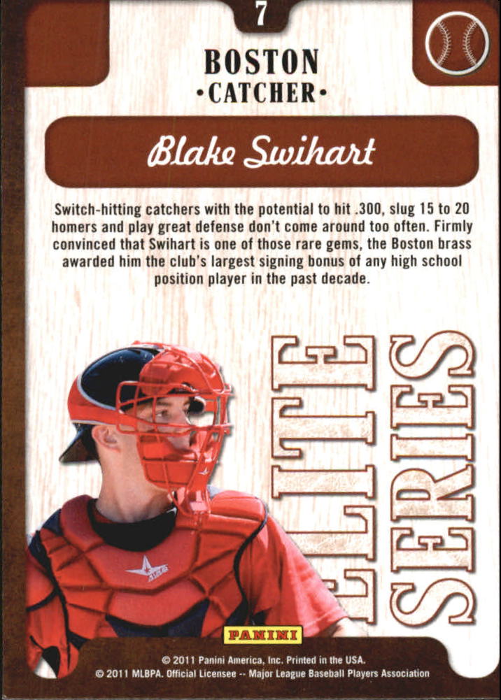 2011 Donruss Elite Extra Edition Elite Series #7 Blake Swihart back image