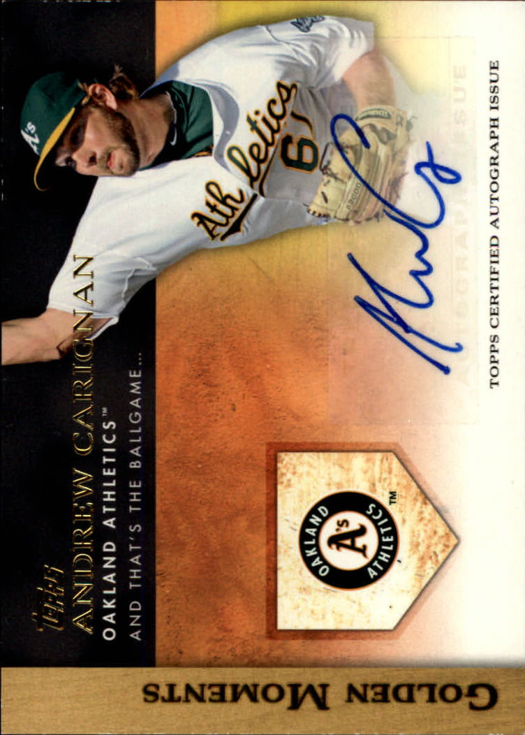 2012 Topps Golden Moments Autographs #AC Andrew Carignan UPD
