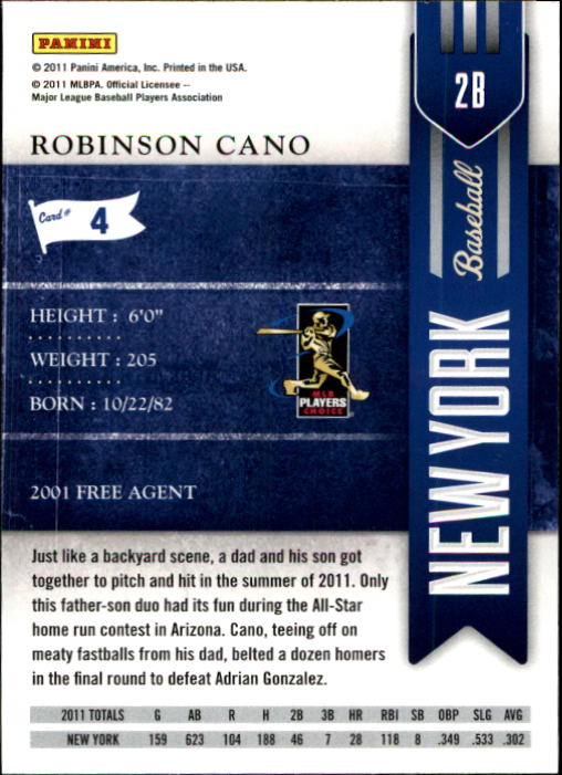 2011 Playoff Contenders #4 Robinson Cano back image
