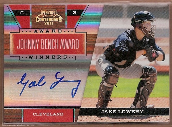 2011 Playoff Contenders Award Winners Autographs #3 Jake Lowery/149