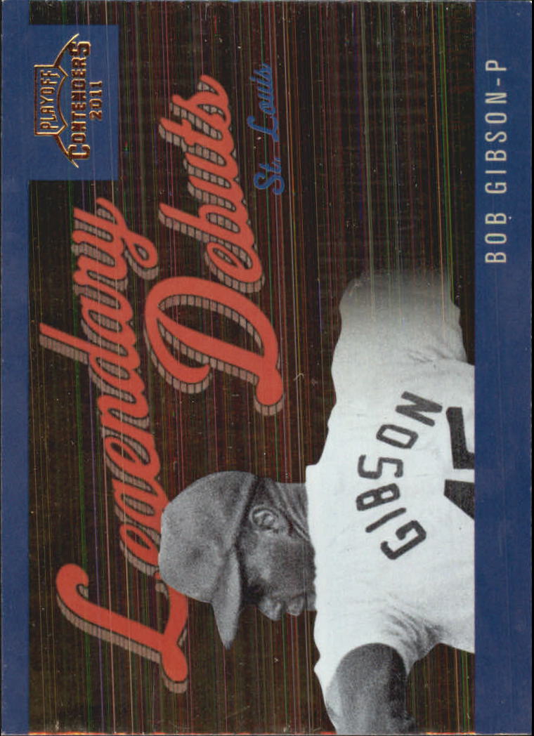 2011 Playoff Contenders Legendary Debuts #7 Bob Gibson