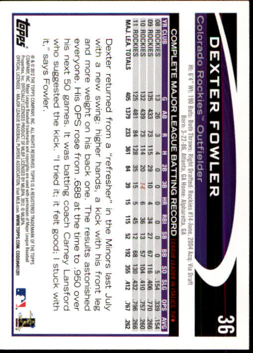 B1355- 2012 Topps Opening Day BB #s 1-220 +Rookies -You Pick- 15+ FREE US SHIP - Picture 67 of 416