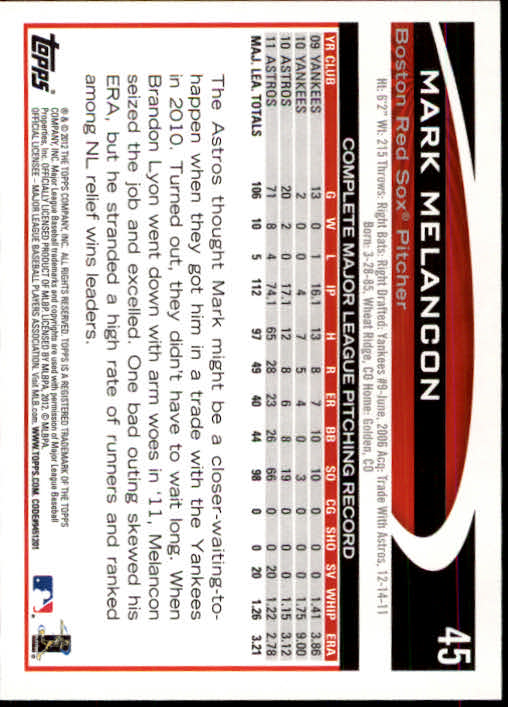 B1355- 2012 Topps Opening Day BB #s 1-220 +Rookies -You Pick- 15+ FREE US SHIP - Picture 84 of 416