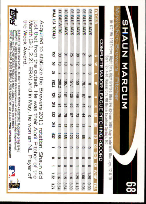 B1355- 2012 Topps Opening Day BB #s 1-220 +Rookies -You Pick- 15+ FREE US SHIP - Picture 128 of 416