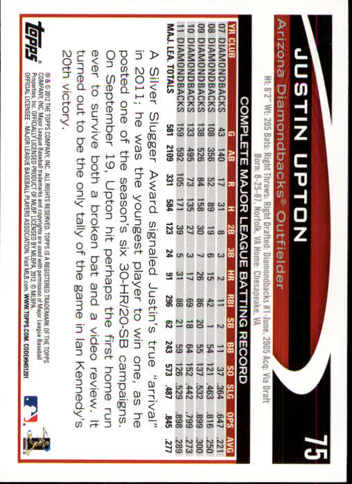 B1355- 2012 Topps Opening Day BB #s 1-220 +Rookies -You Pick- 15+ FREE US SHIP - Picture 142 of 416