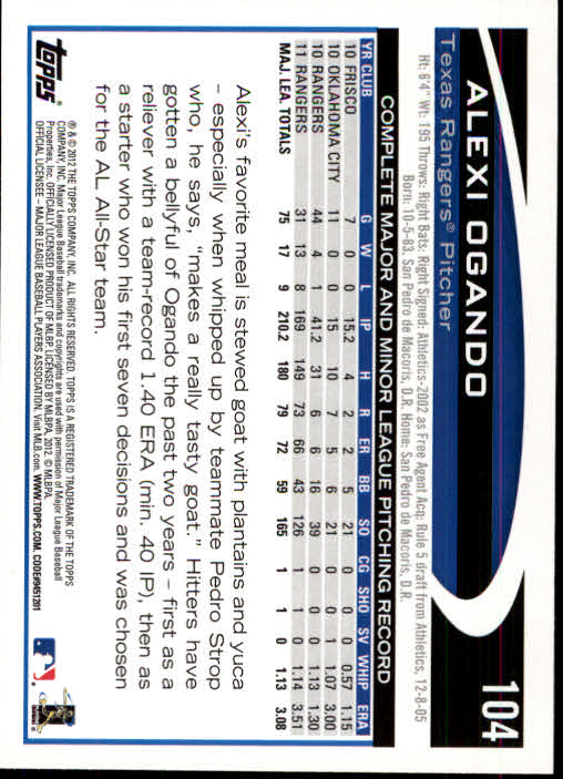 B1355- 2012 Topps Opening Day BB #s 1-220 +Rookies -You Pick- 15+ FREE US SHIP - Picture 196 of 416