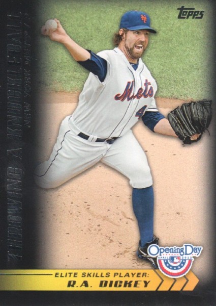 2012 Topps Opening Day Elite Skills #ES10 R.A. Dickey
