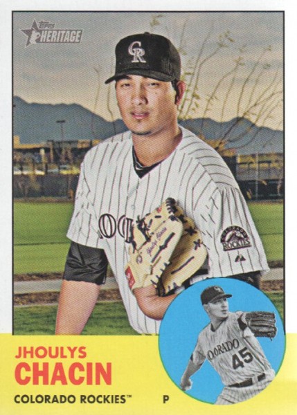 2012 Topps Heritage #498 Jhoulys Chacin SP