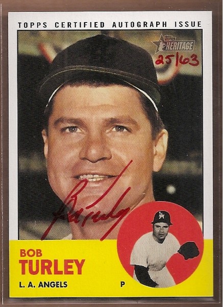 2012 Topps Heritage Real One Autographs Red Ink #BT Bob Turley