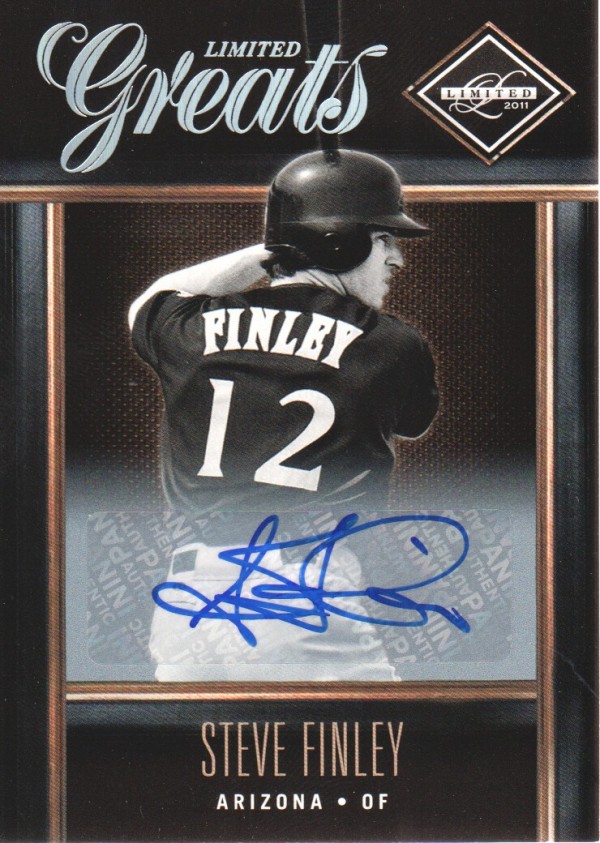 2011 Limited Greats Signatures #33 Steve Finley/499