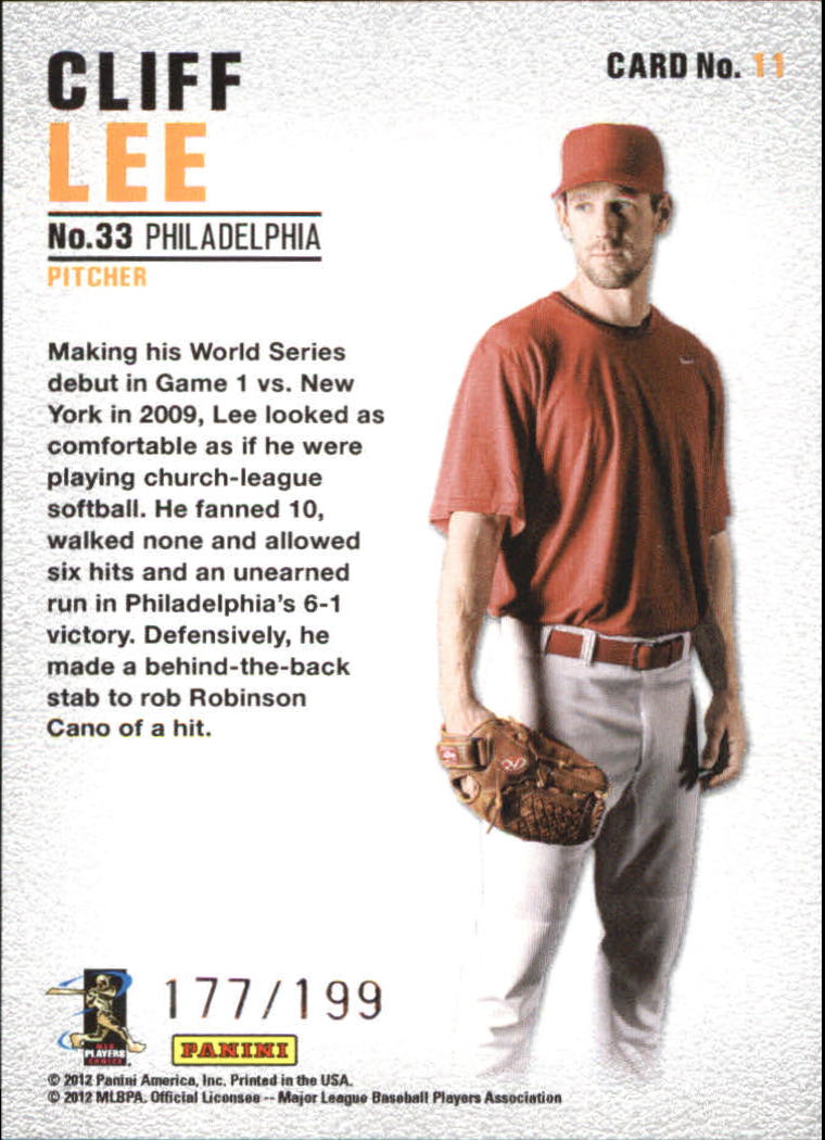 2011 Limited Leather #11 Cliff Lee back image