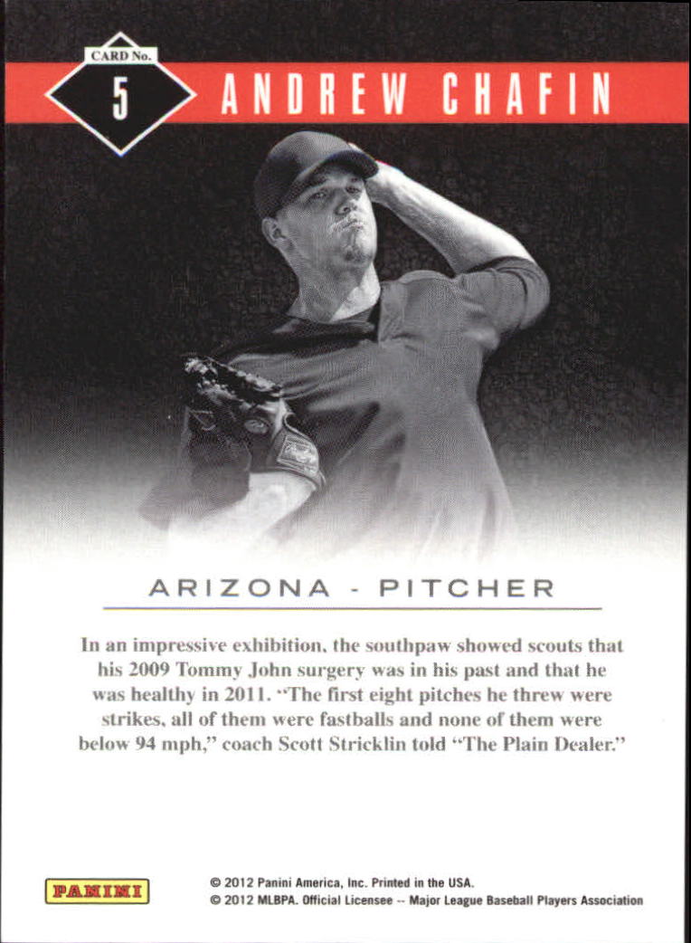 2011 Limited Prospects OptiChrome #5 Andrew Chafin back image