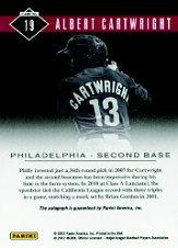 2011 Limited Prospects Signatures #19 Albert Cartwright/899 back image