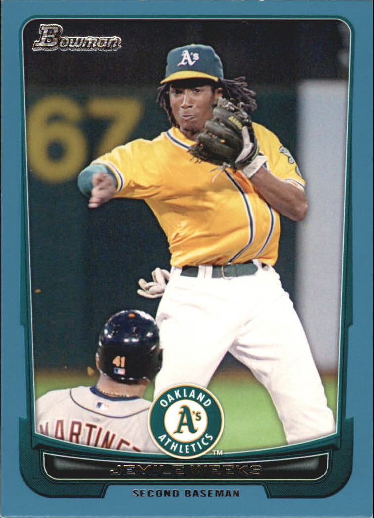 Carte parallele Bowman Baseball 2012 "Main Set Blue" - Foto 18 di 61