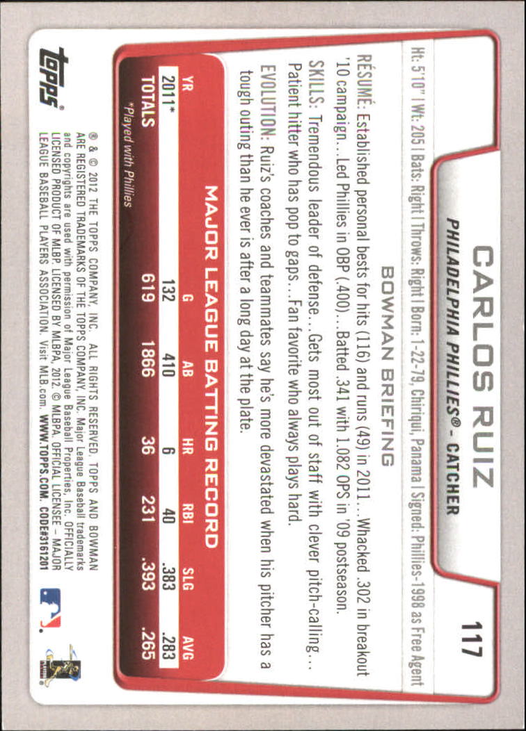 B6974- 2012 Bowman Gold Baseball Card # S 1-220 -du Pick- 15 + Gratis US Schiff - Bild 235 von 436