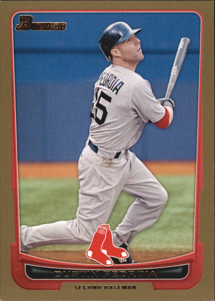 2012 Bowman Gold #141 Dustin Pedroia - NM-MT