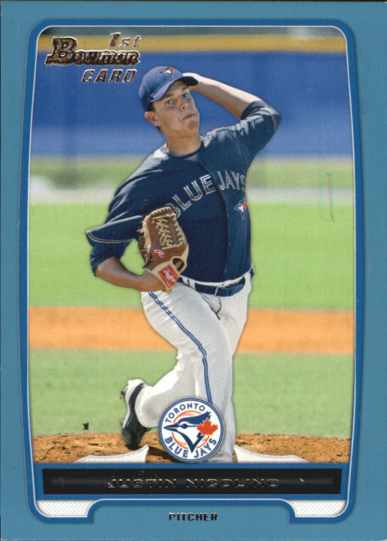 Tarjetas paralelas de béisbol Bowman 2012 "Prospects Blue" insertadas - Imagen 2 de 47
